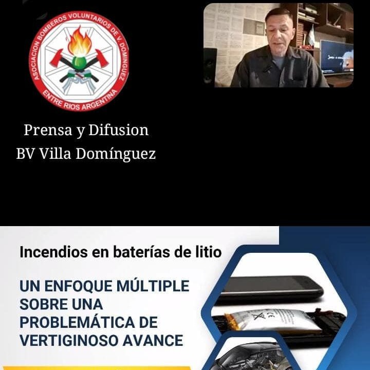 Capacitación en emergencias e incendios en baterías de litio para Bomberos de Villa Domínguez