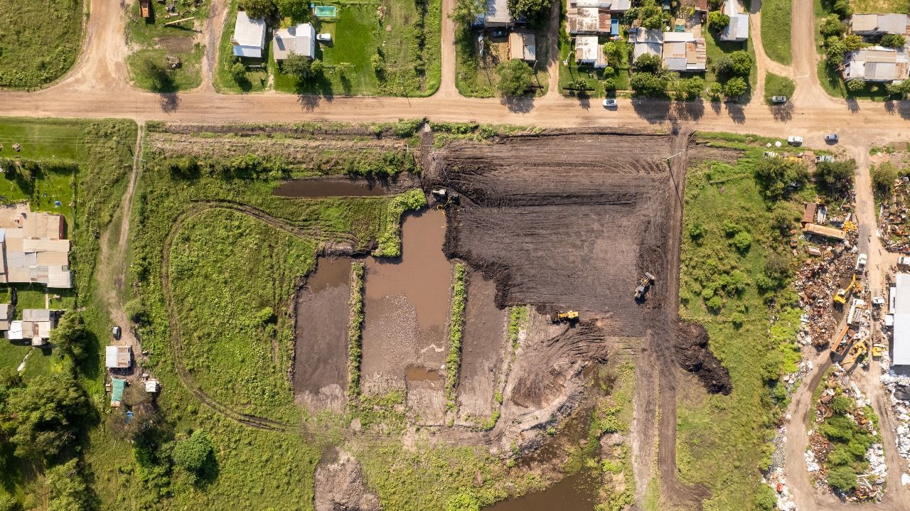Avanza la construcción de la Laguna de Contención Mosconi en Villaguay