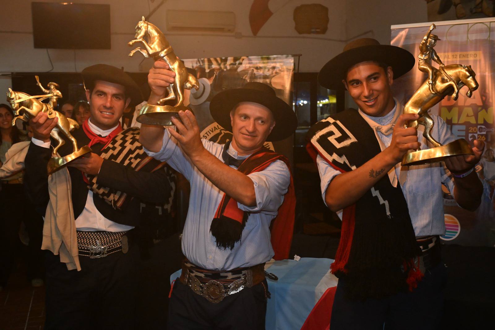 Diamante coronó a los campeones de la 54ª edición del Festival Nacional de Jineteada y Folclore